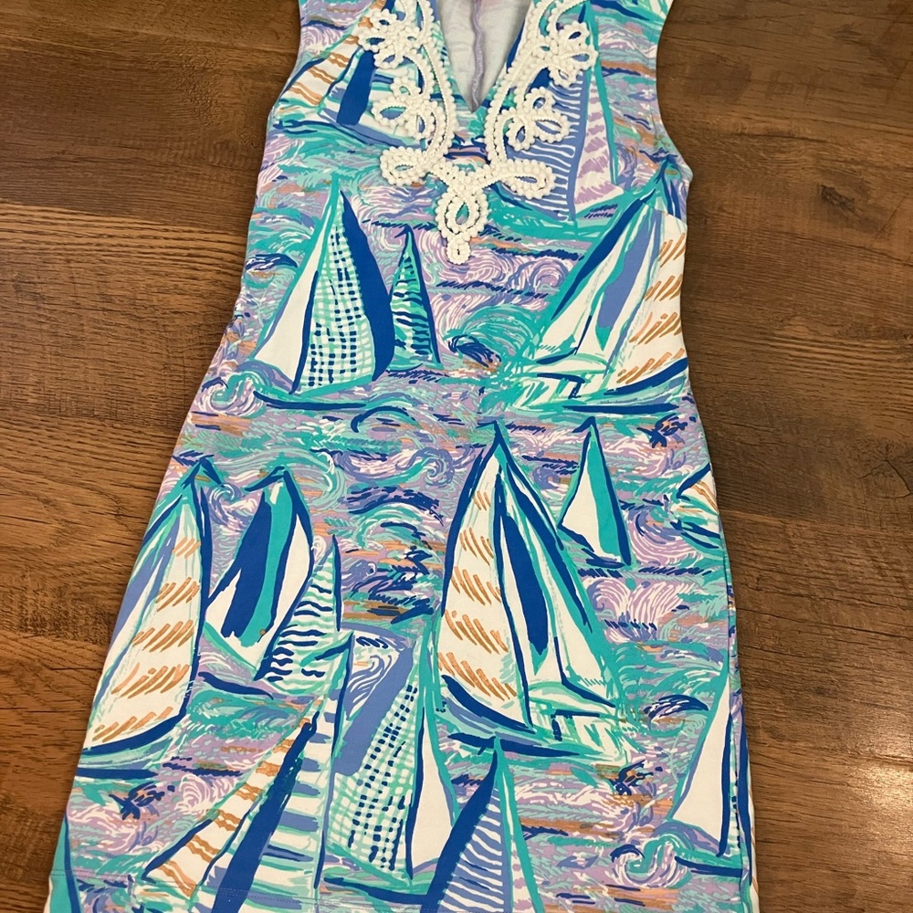 Lilly Pulitzer XXS Sailboat Print Dress